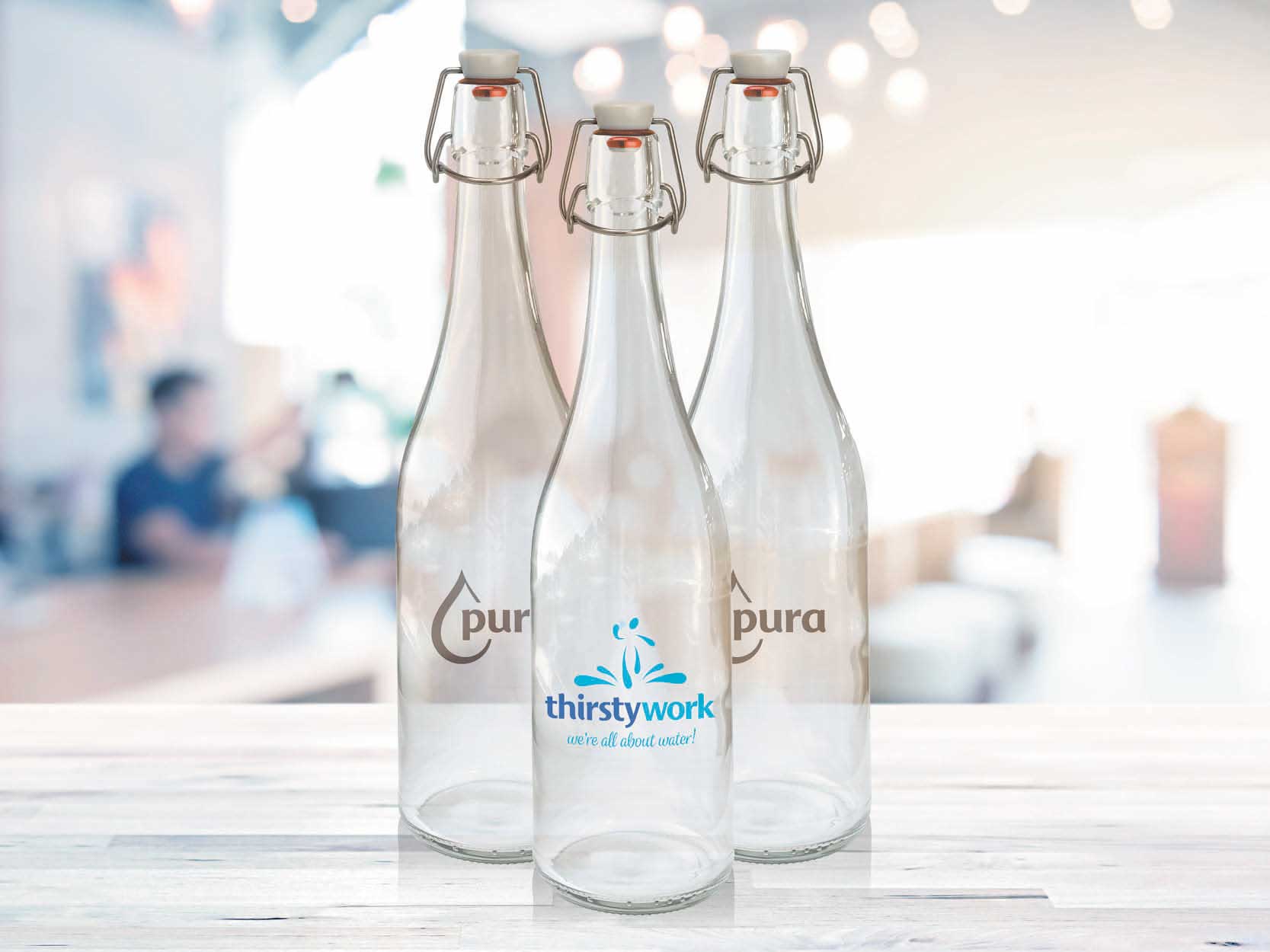 Branded Glass Water Bottles
