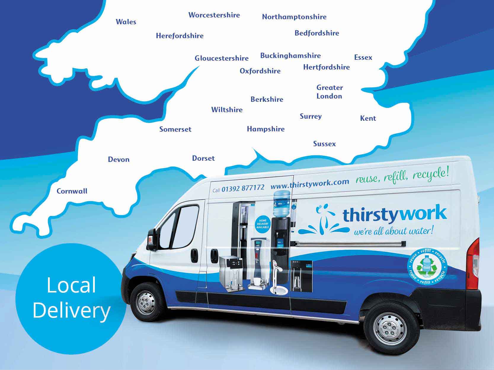 van with map