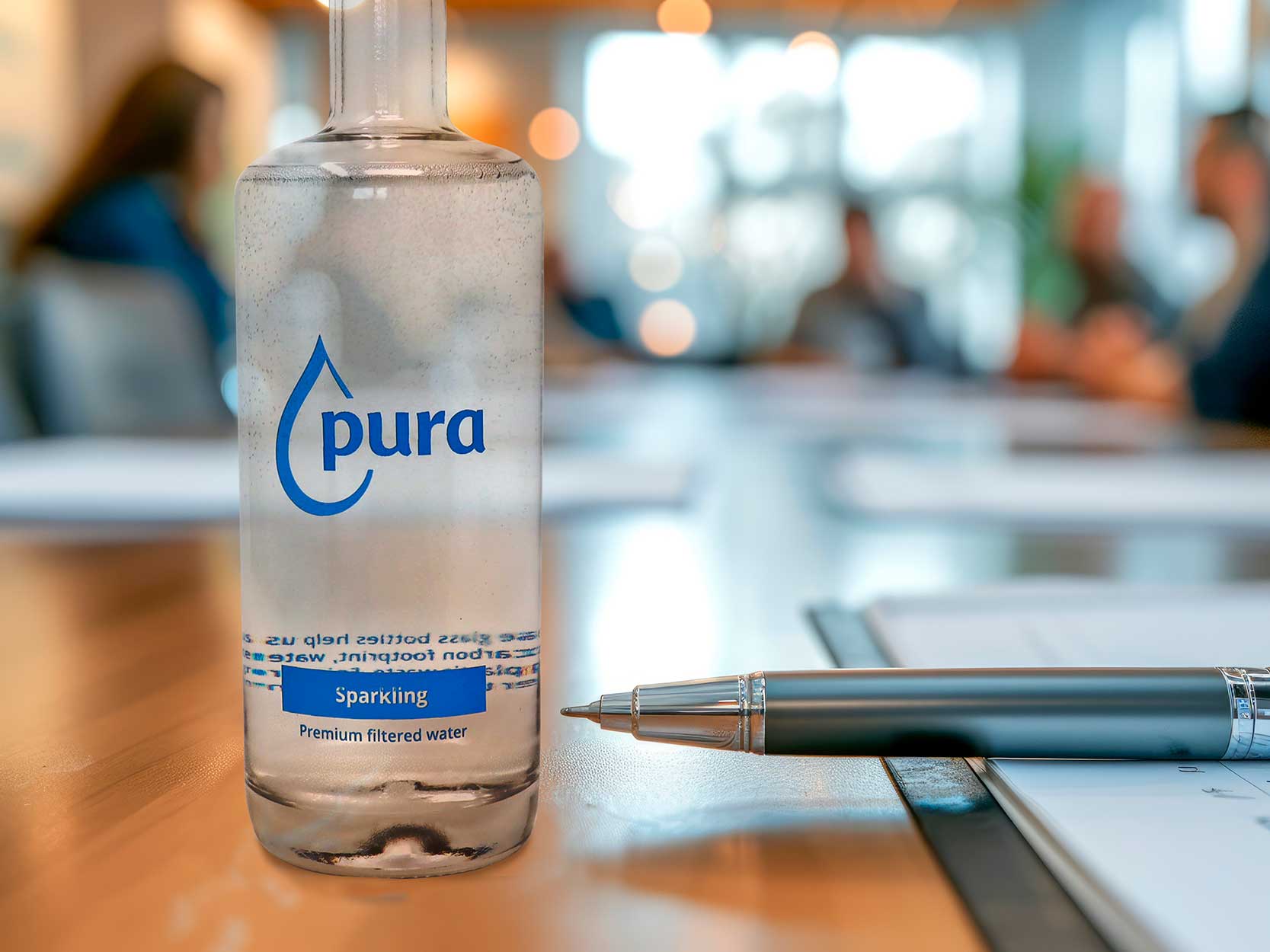 Bottle Filling and Conferencing Taps and Branded Glass Bottles