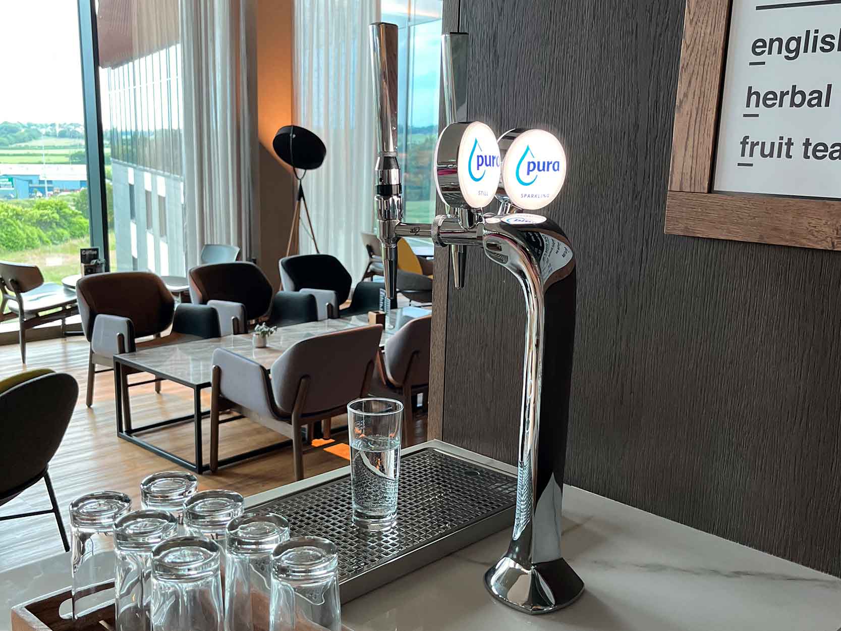 Pura Cobra 2-way tap hospitality installation