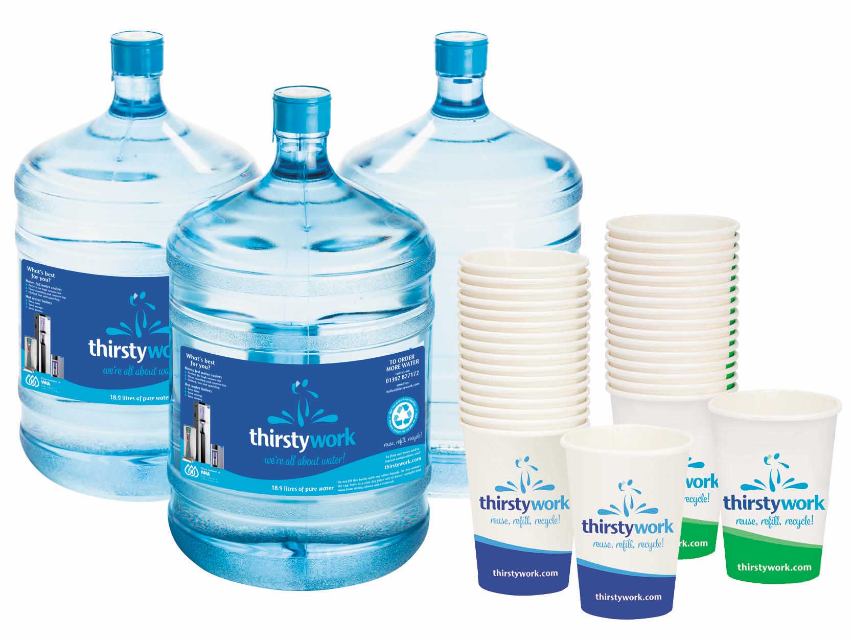 bottled drinking water and cup delivery