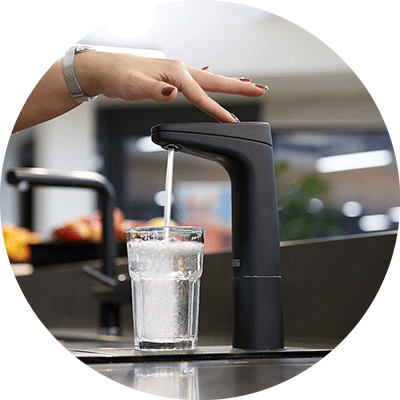 Billi filtered cold and hot water tap for hospitality