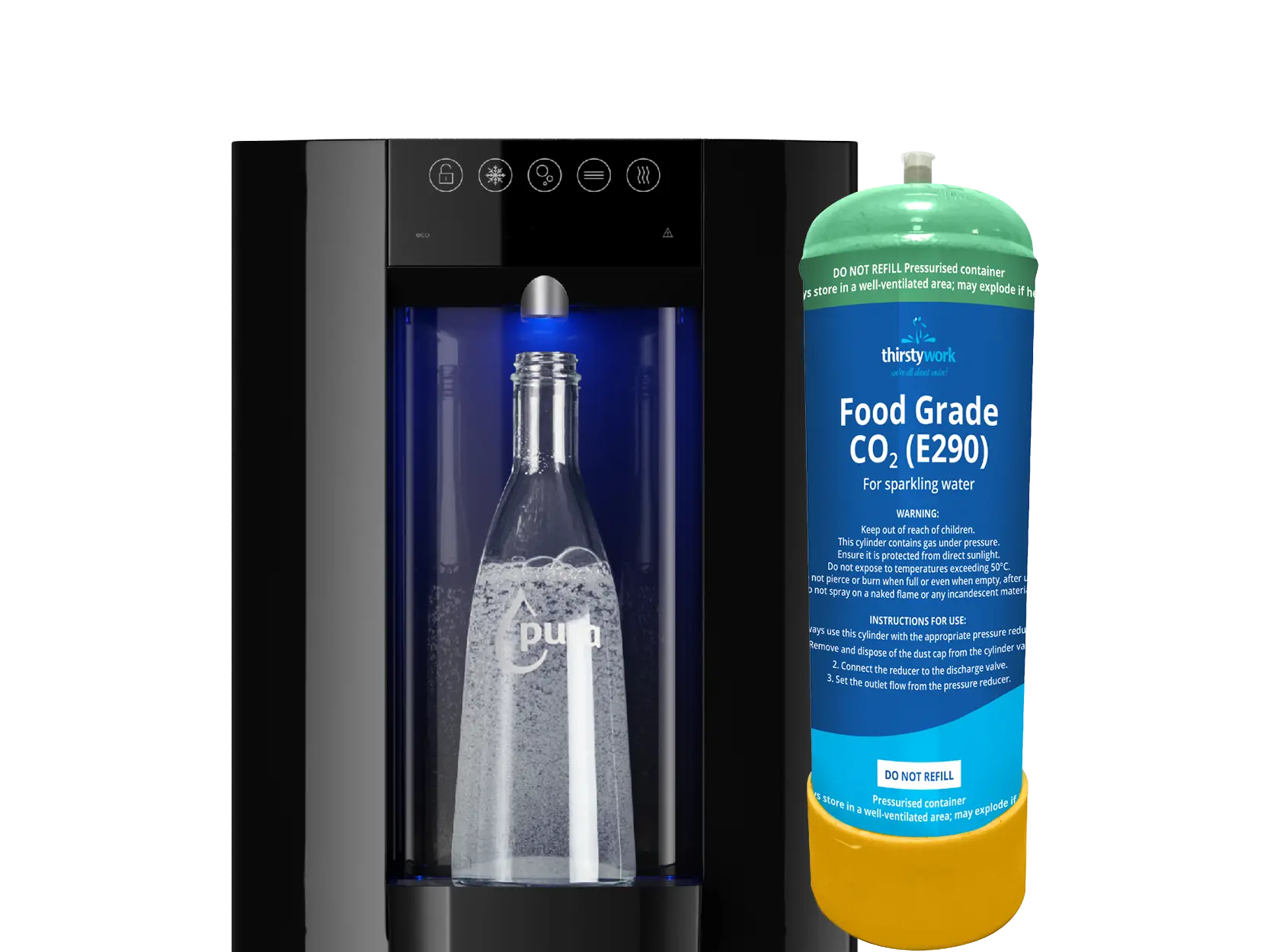Food Grade Co2 for sparkling Water Coolers