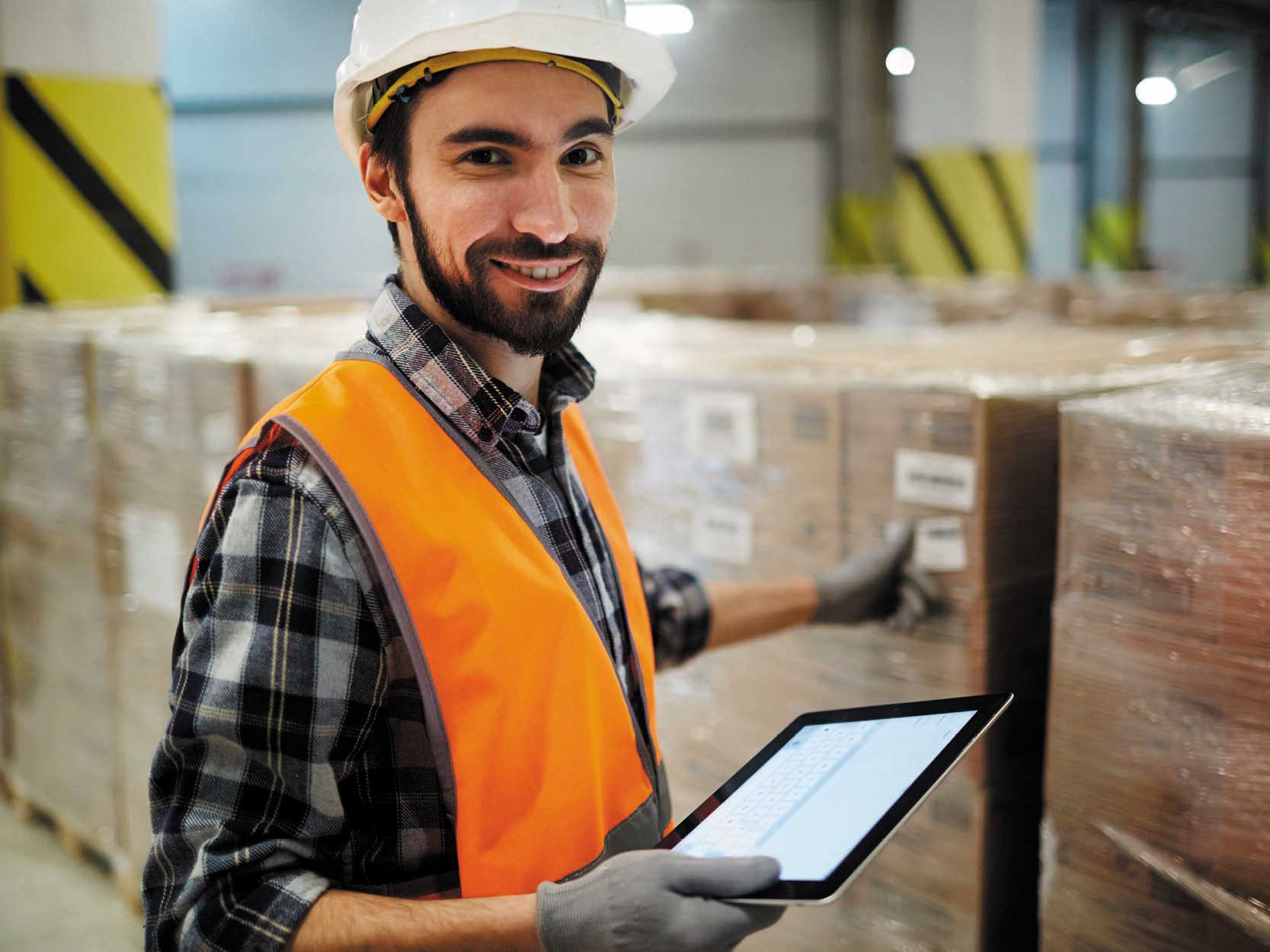 man in warehouse