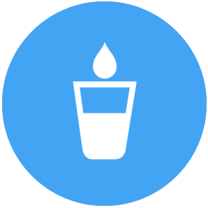 filtered water icon blue circle