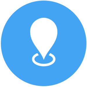 location icon blue circle
