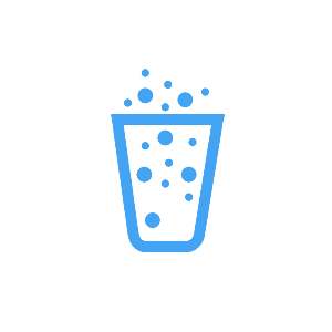 sparkling water icon white circle