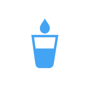 filtered water icon white circle