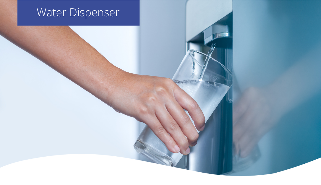 Using an office water dispenser