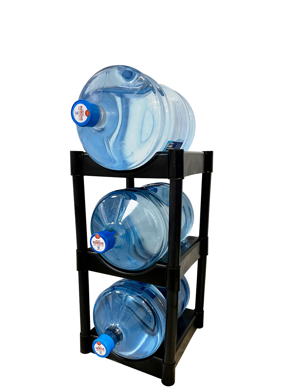 bottled drinking water 3 bottle storage rack black