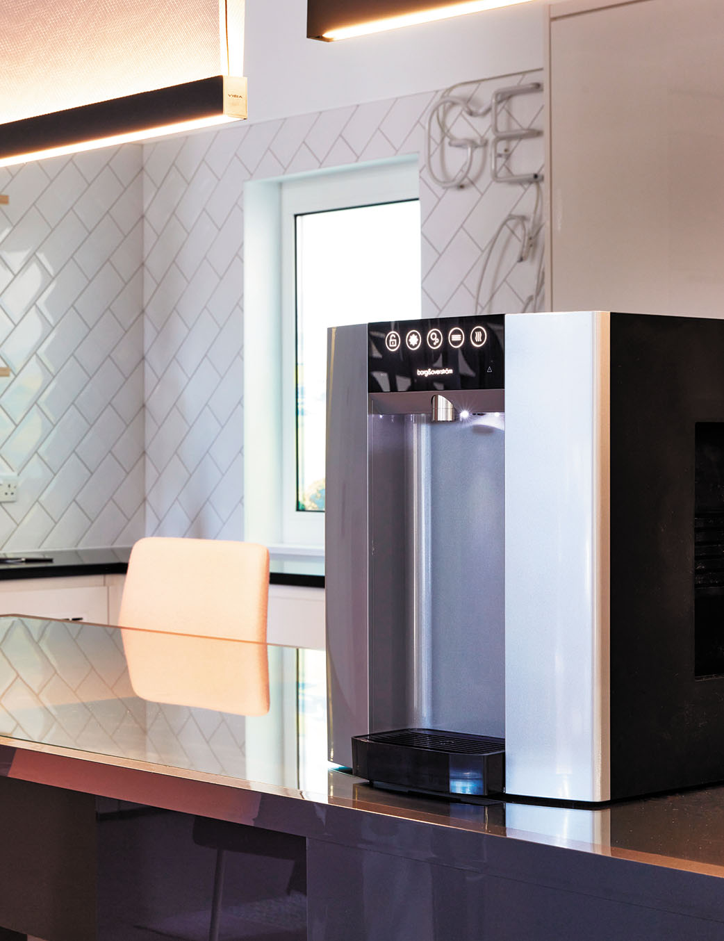 Borg & Overstrom E6 Counter-top Mains Fed Water Cooler Silver