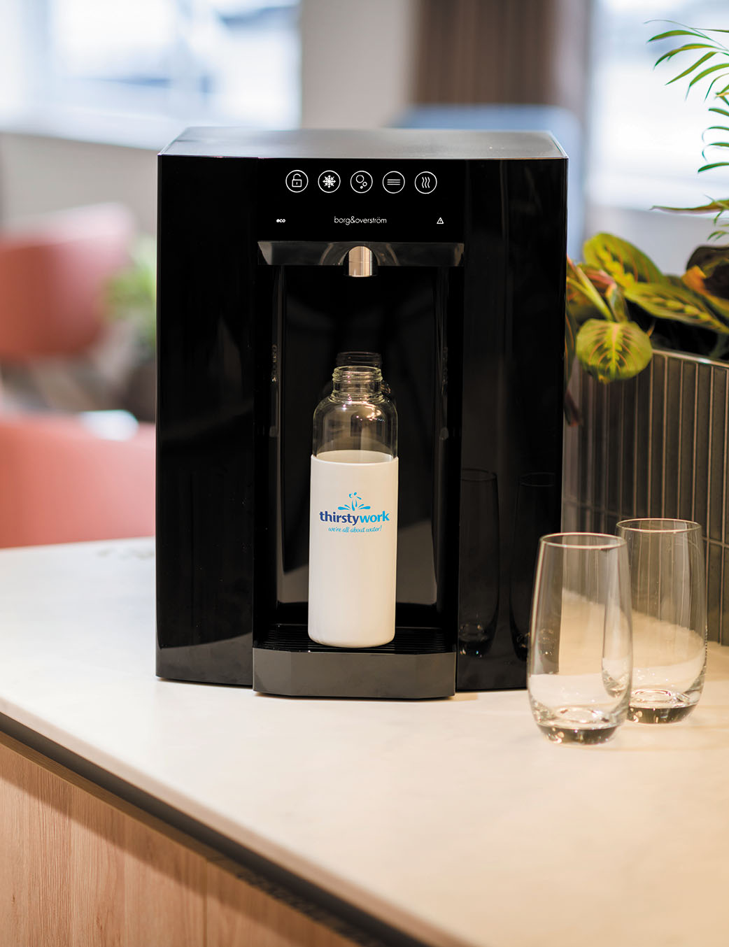 Borg & Overstrom E6 Counter-top Mains Fed Water Dispenser Black