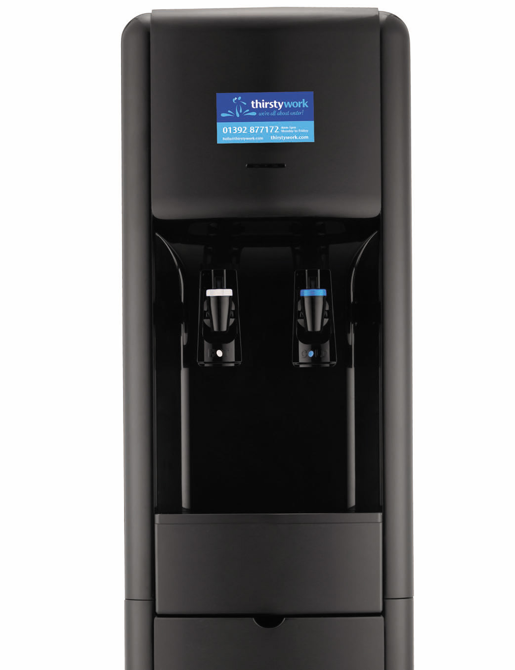 free standing clover mains fed water cooler with cold taps