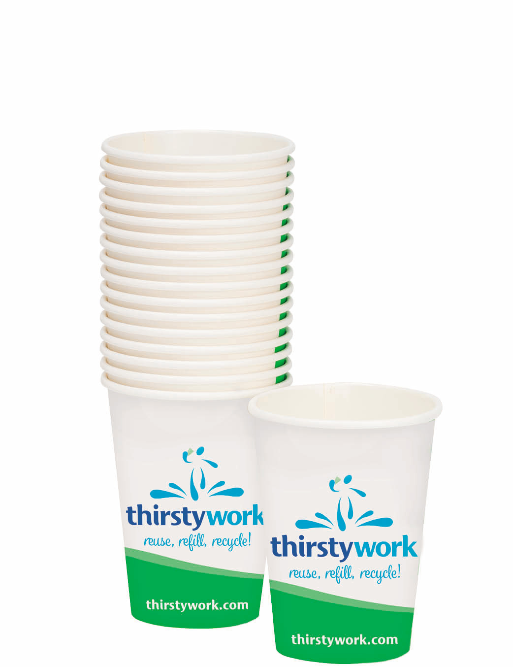 green biodegradable cups