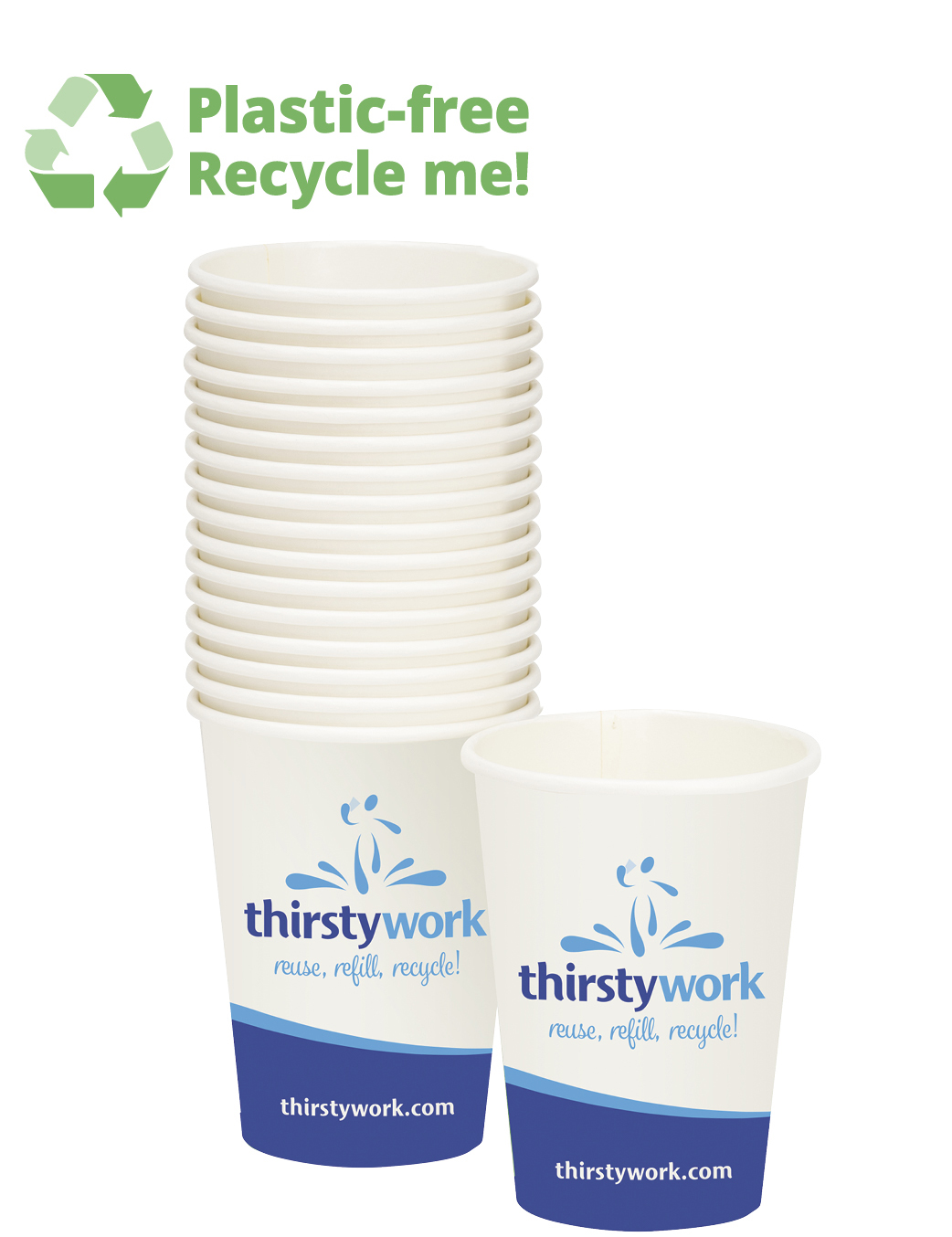 plastic free paper cups cold water