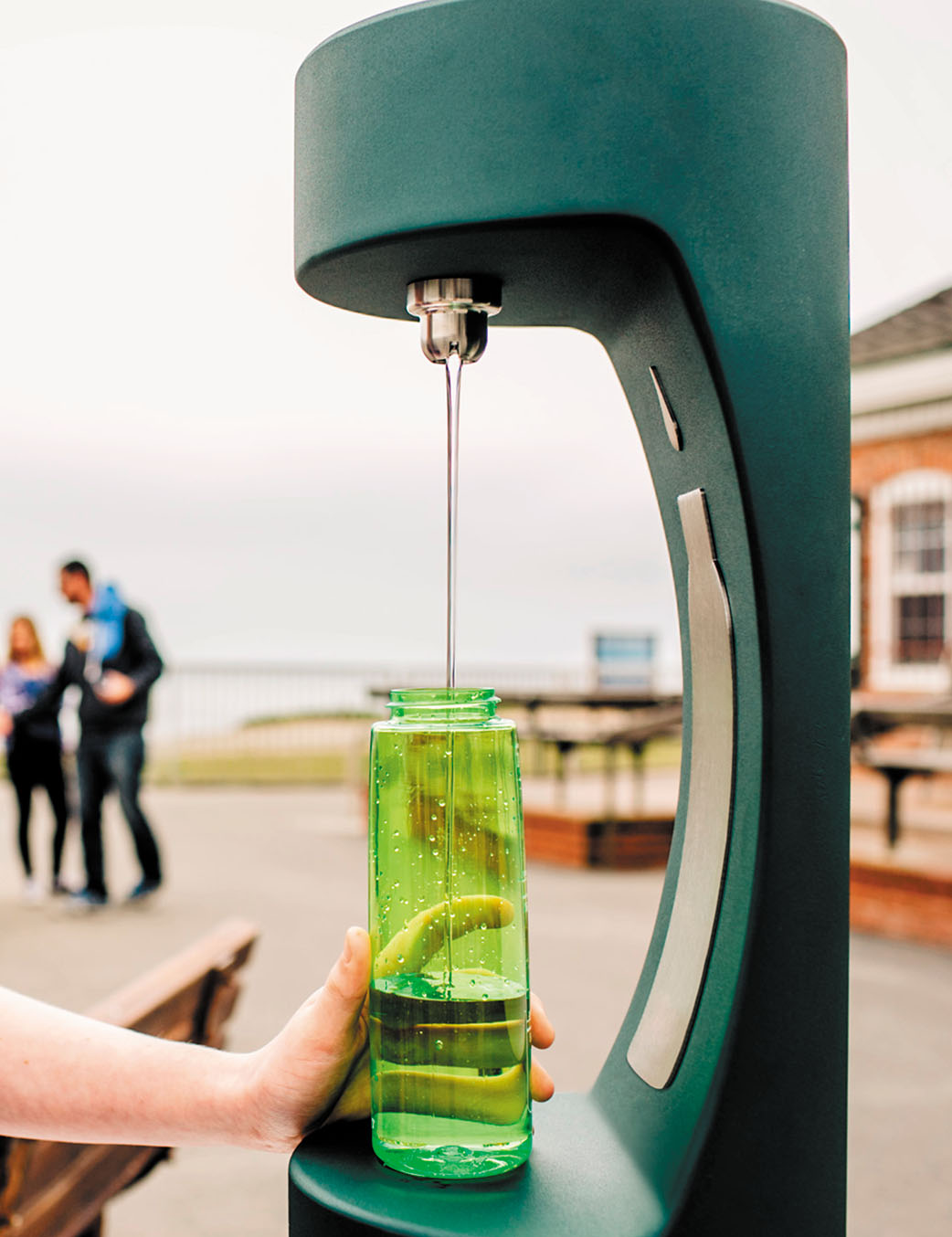 Elkay Outdoor Pedestal Floor Standing Manual Bottle Filling Station Refill