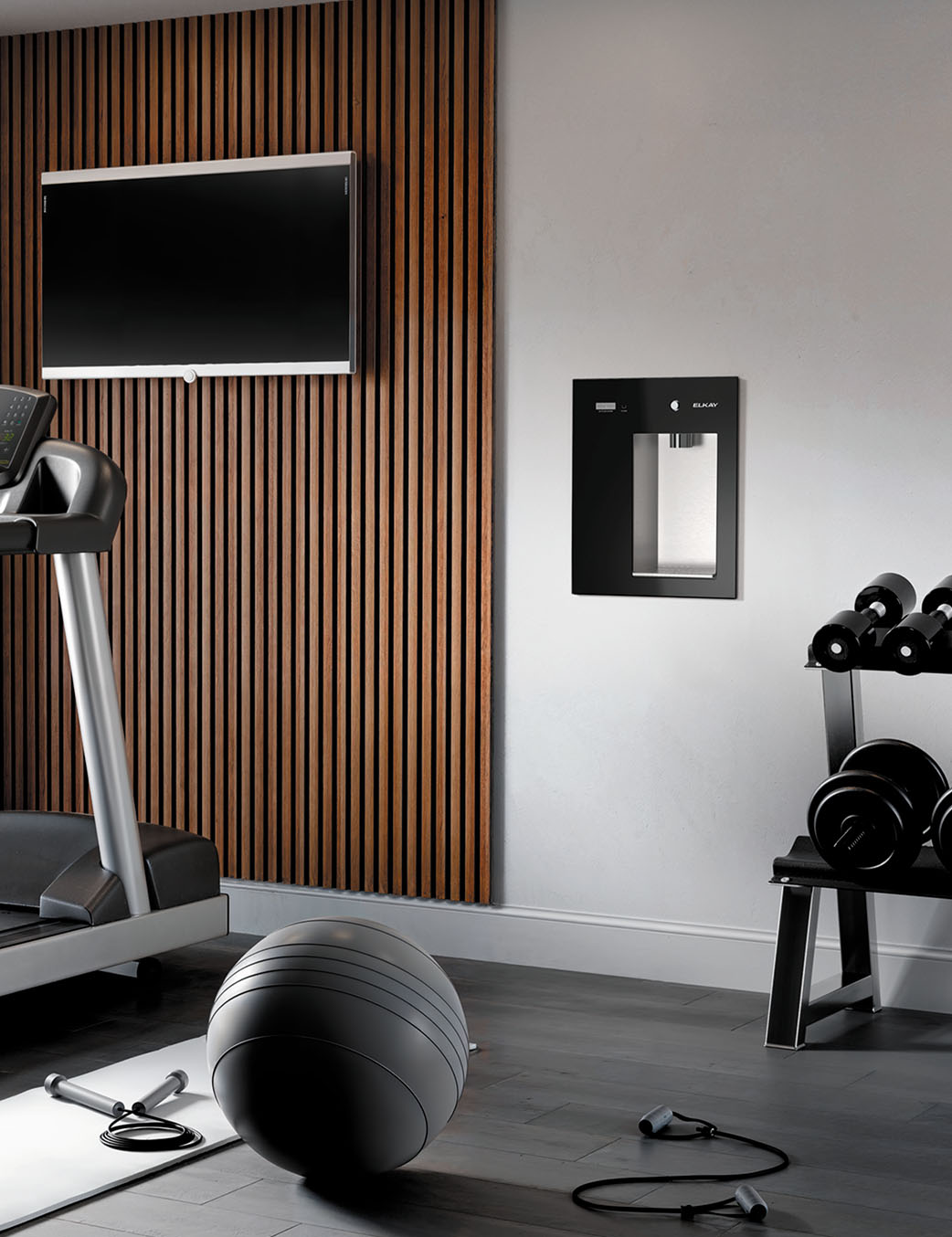 Elkay-LivEZ In-Wall Mounted Manual Filtered Bottle Filling Station in Gym