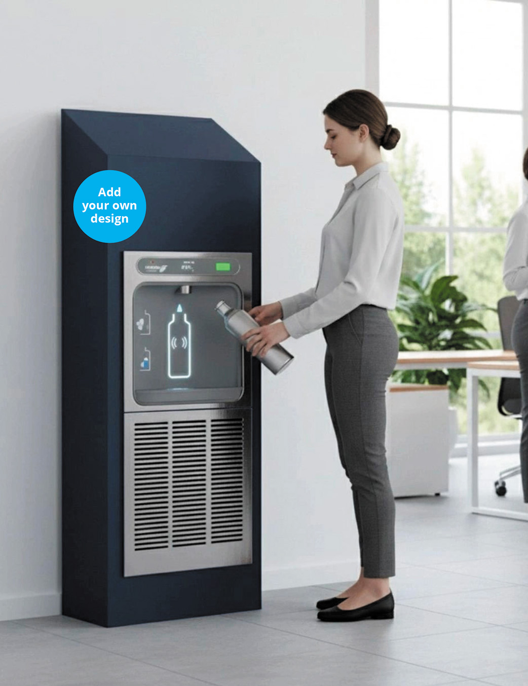 Elkay Refill Stream Steel Cabinet Filtered Bottle Filling Station