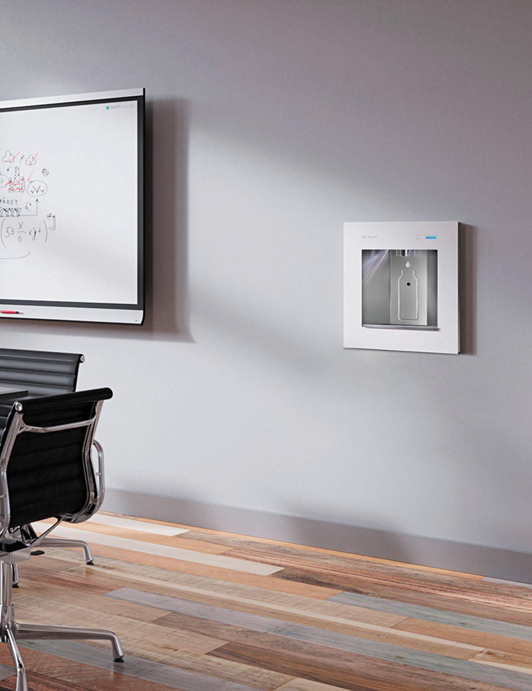 Elkay LivPro In-Wall Mounted Black Filtered Bottle Filling Station White