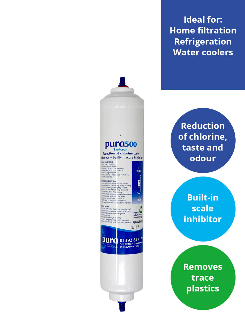 at home water filter with scale inhibitor