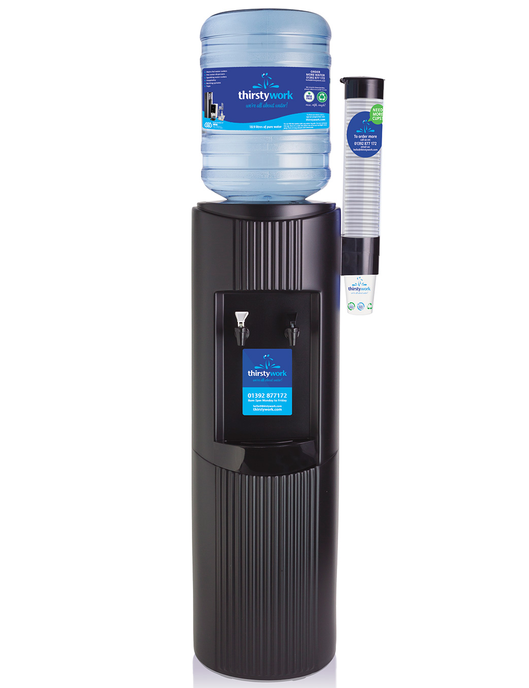 Glacier Floor Standing Bottled Water Cooler Tall BPA Free Bottle