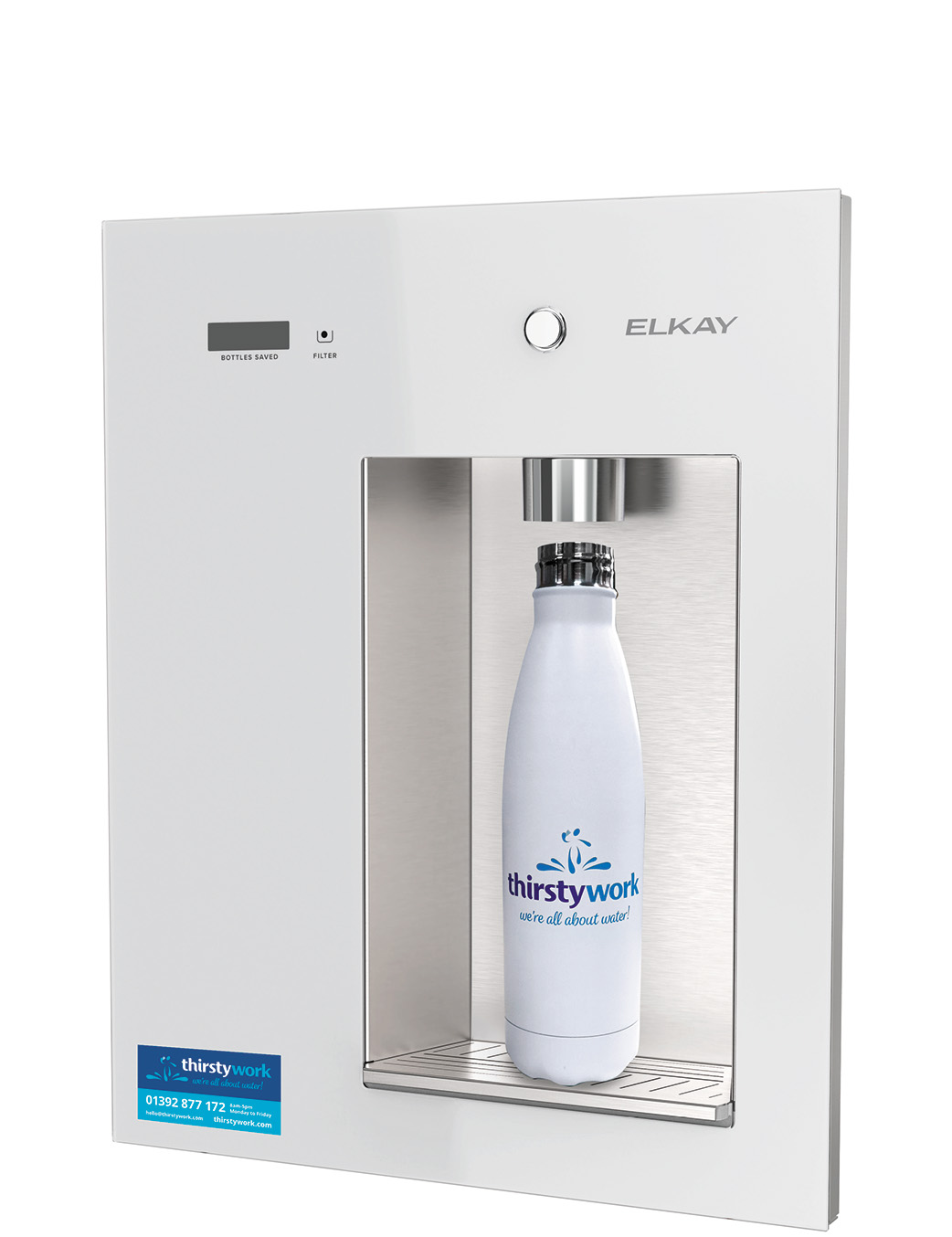 Elkay-LivEZ Wall Mounted Manual Silver Filtered Bottle Filling Station
