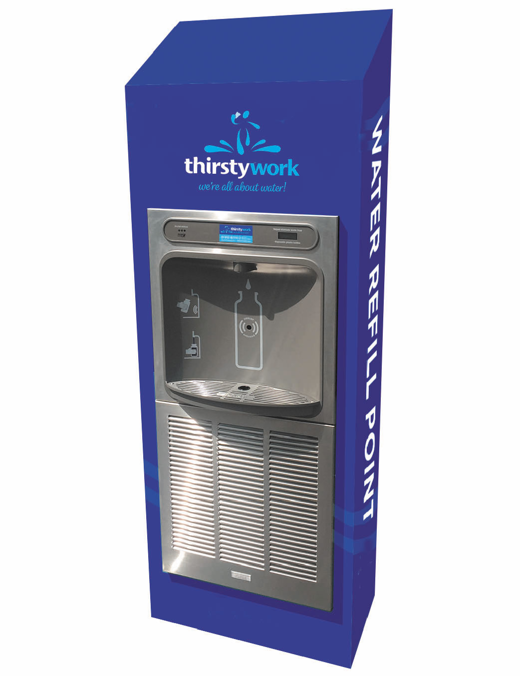 lk max uv water bottle filler for busy stations