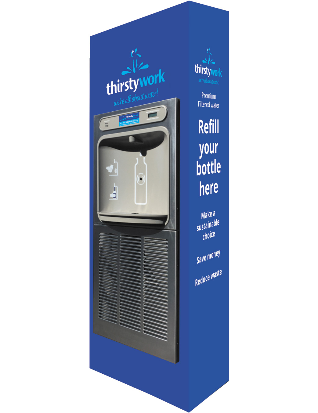 Elkay Refill Hub Branded Cabinet Filtered Bottle Filling Station