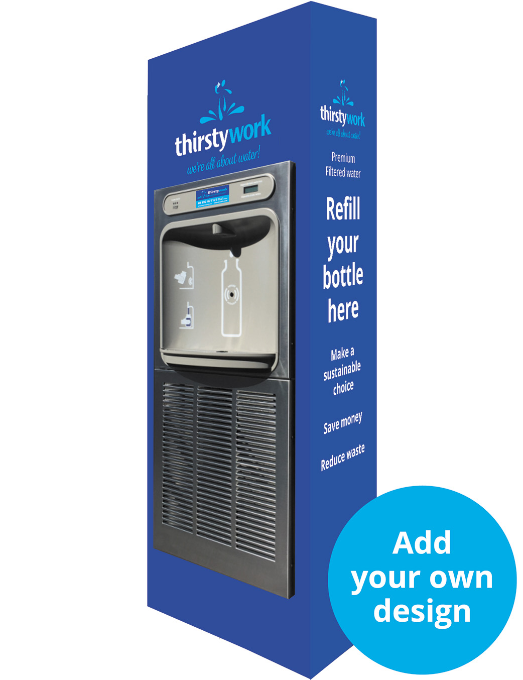 Elkay Refill Hub Branded Cabinet Filtered Bottle Filling Station