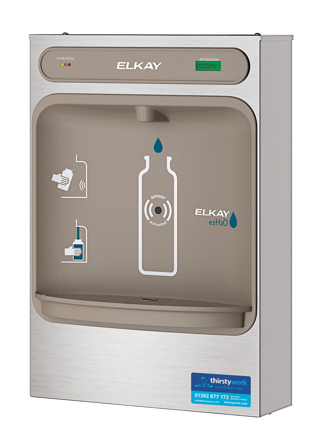 LZWSSMJO Elkay EZH2O® Surface Mounted Hands-free Filtered Bottle Filling Station