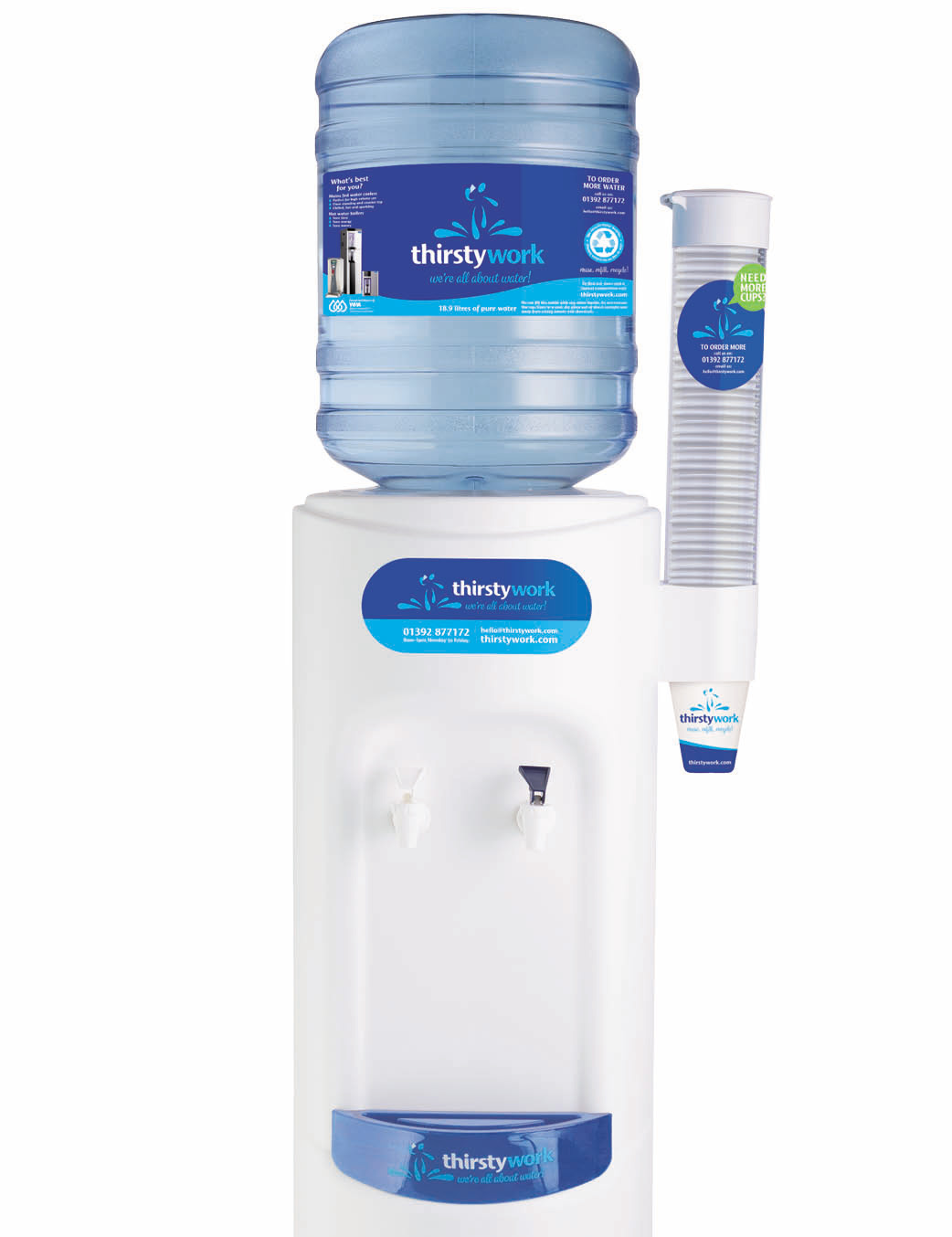 bottled water cooler white