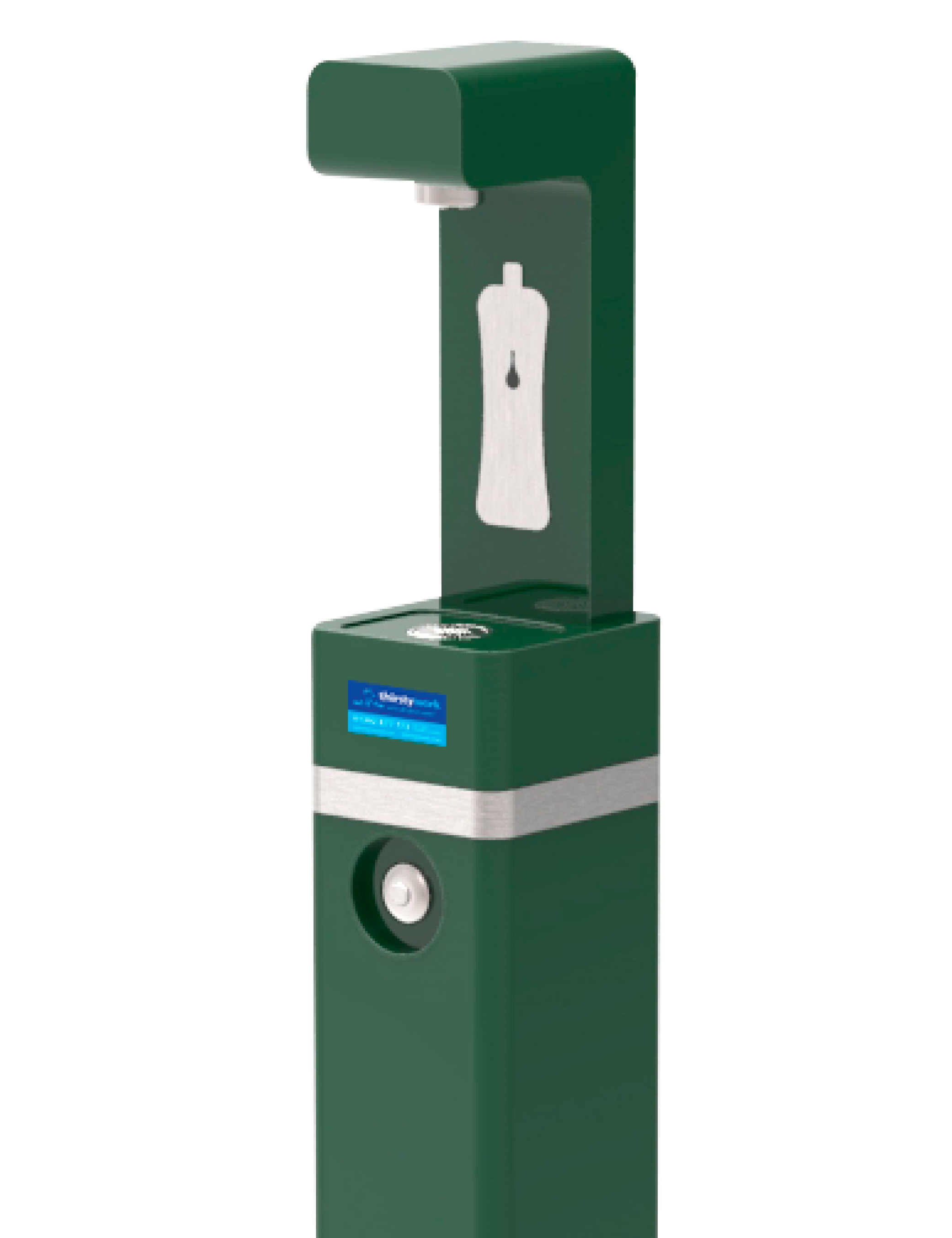 Oasis outdoor mains fed ambient water fountain green