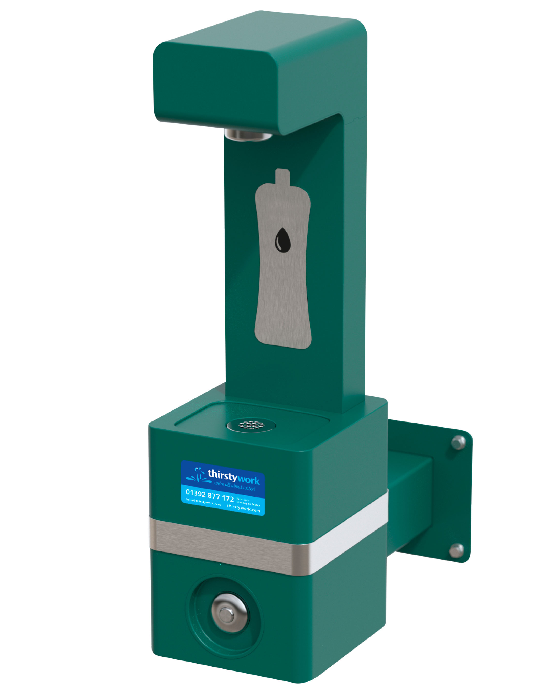 Oasis OutdoorWM mains fed ambient water fountain green
