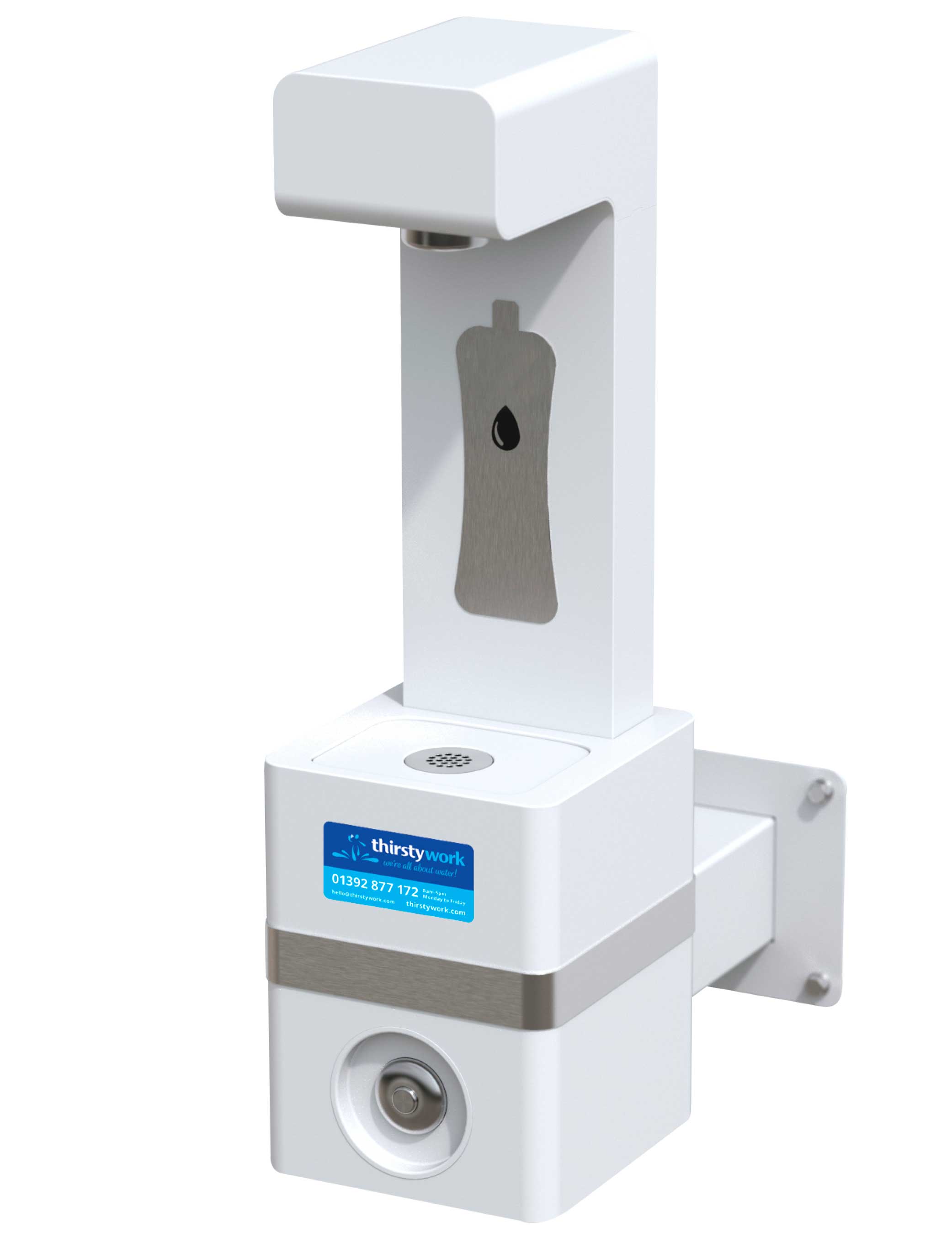 Oasis OutdoorWM mains fed ambient water fountain white