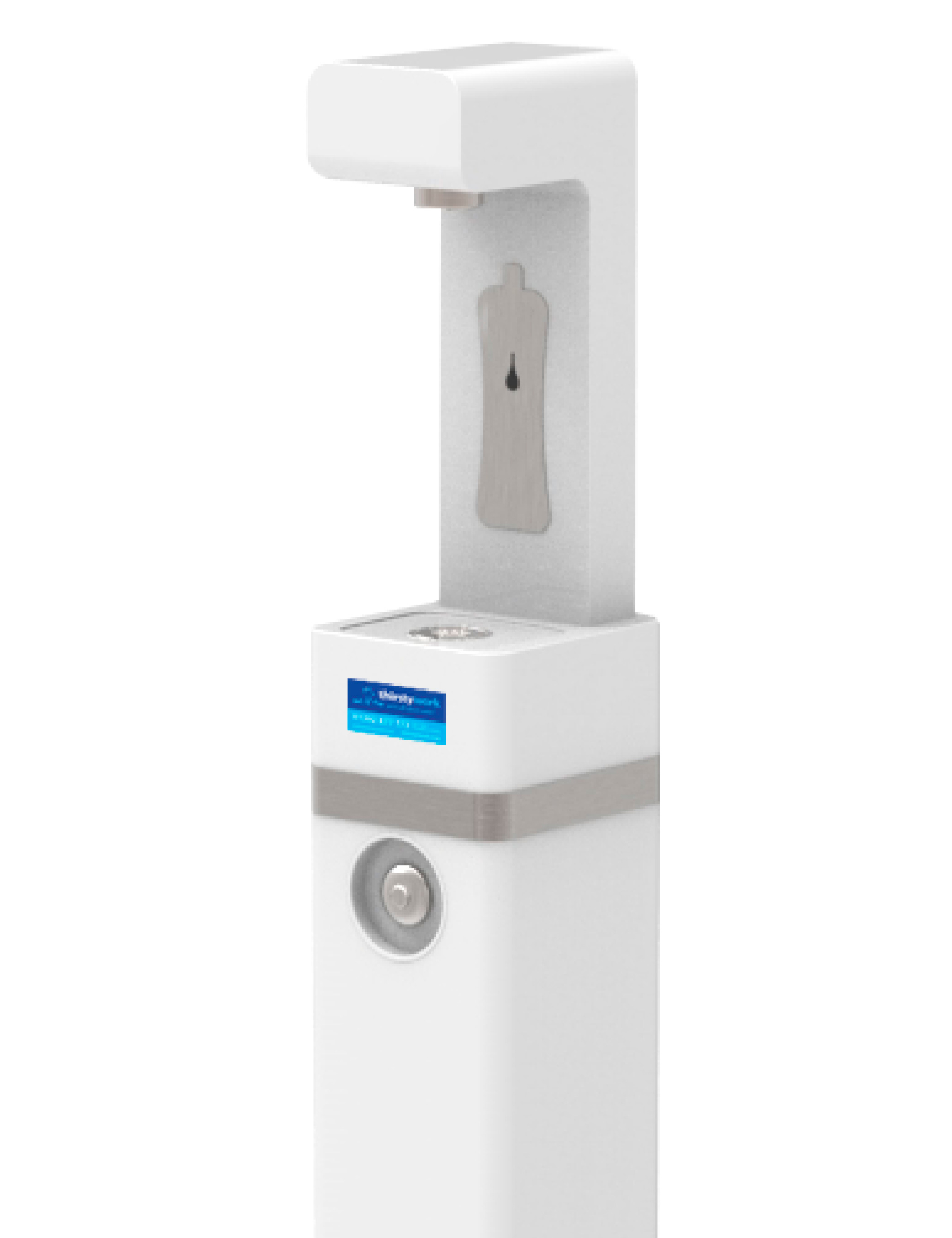 Oasis outdoor mains fed ambient water fountain white