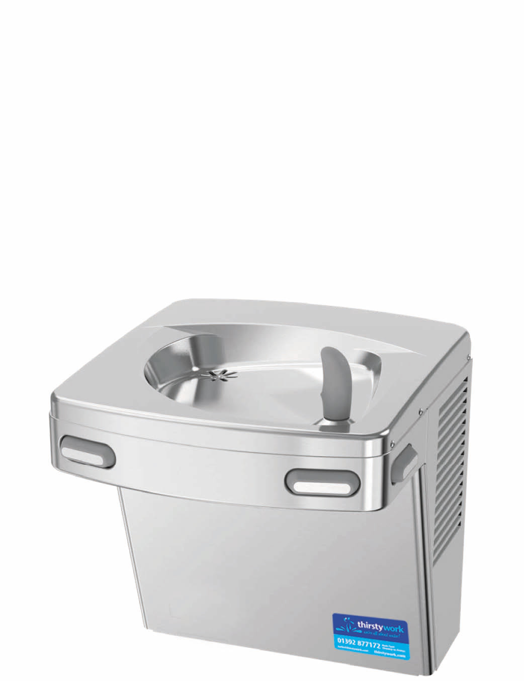 wall mounted versa water fountain silver