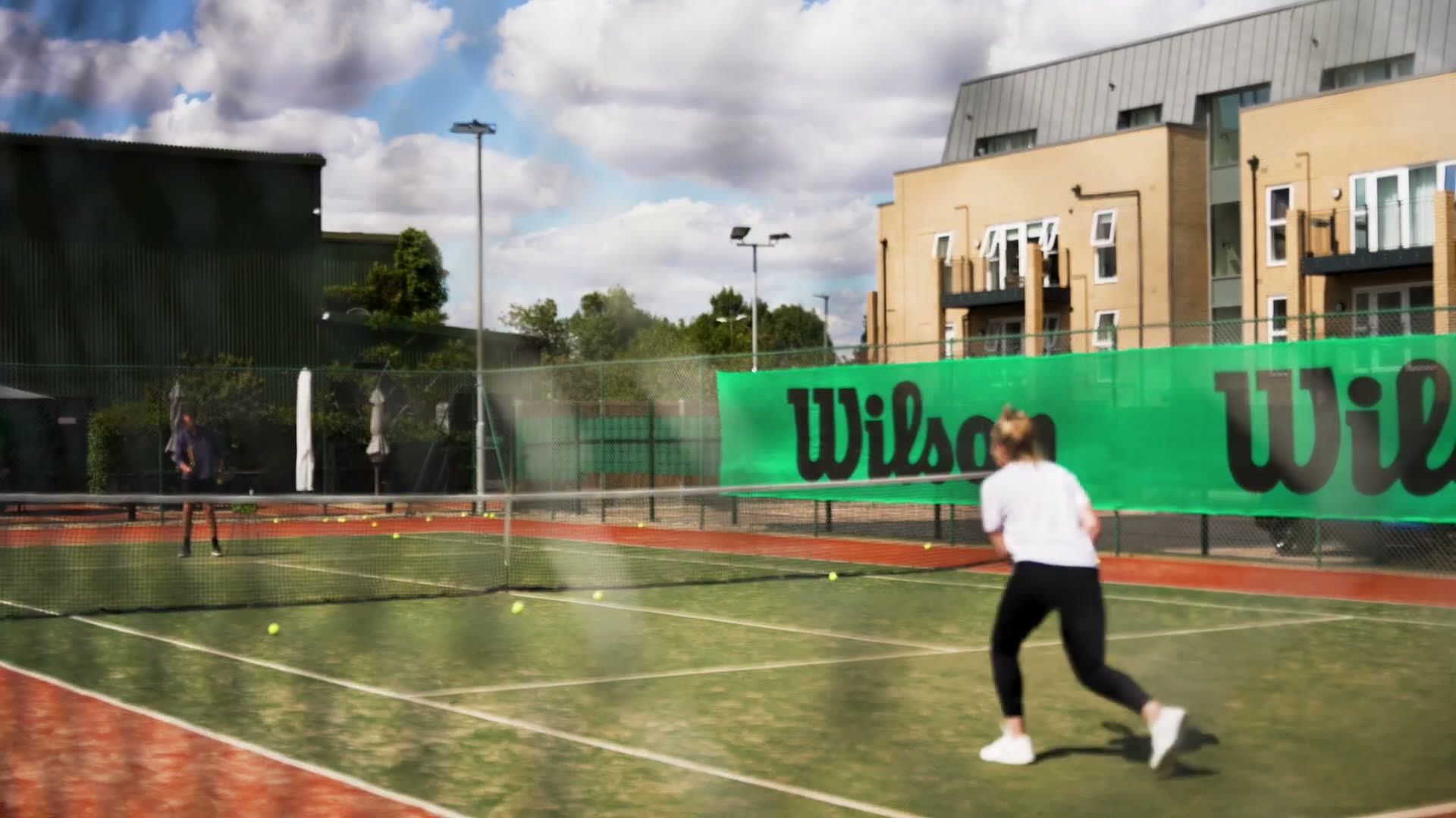 Outdoor tennis, with drinking water courtside