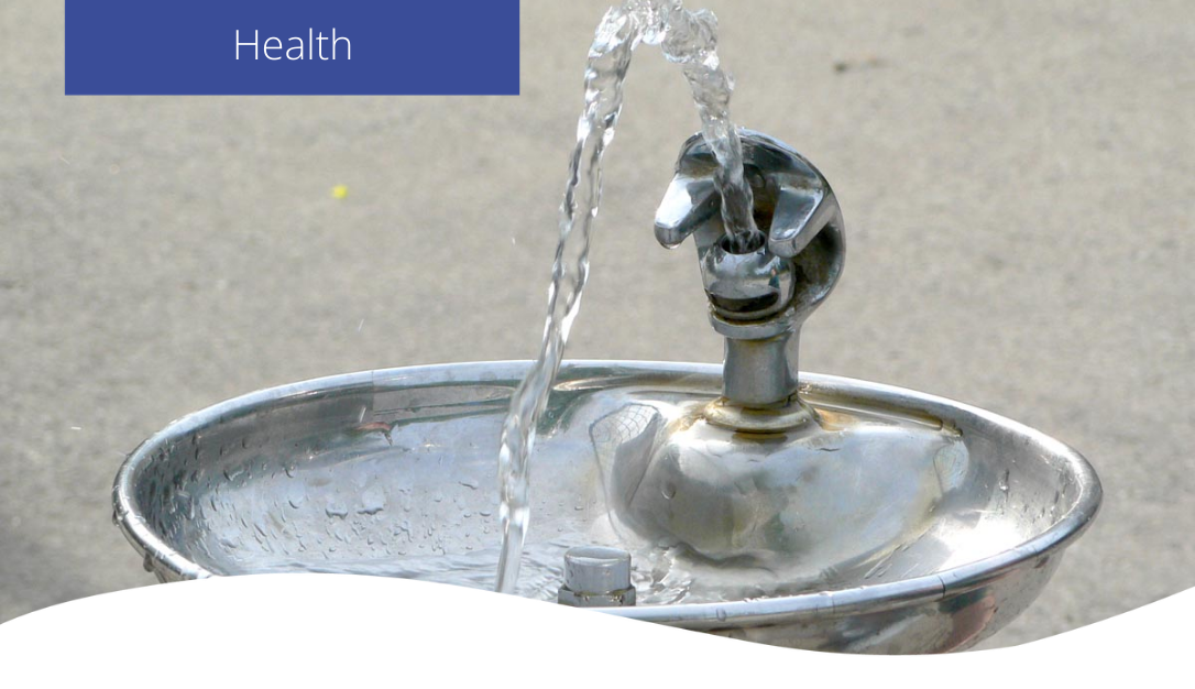 a public water fountain dispensing water