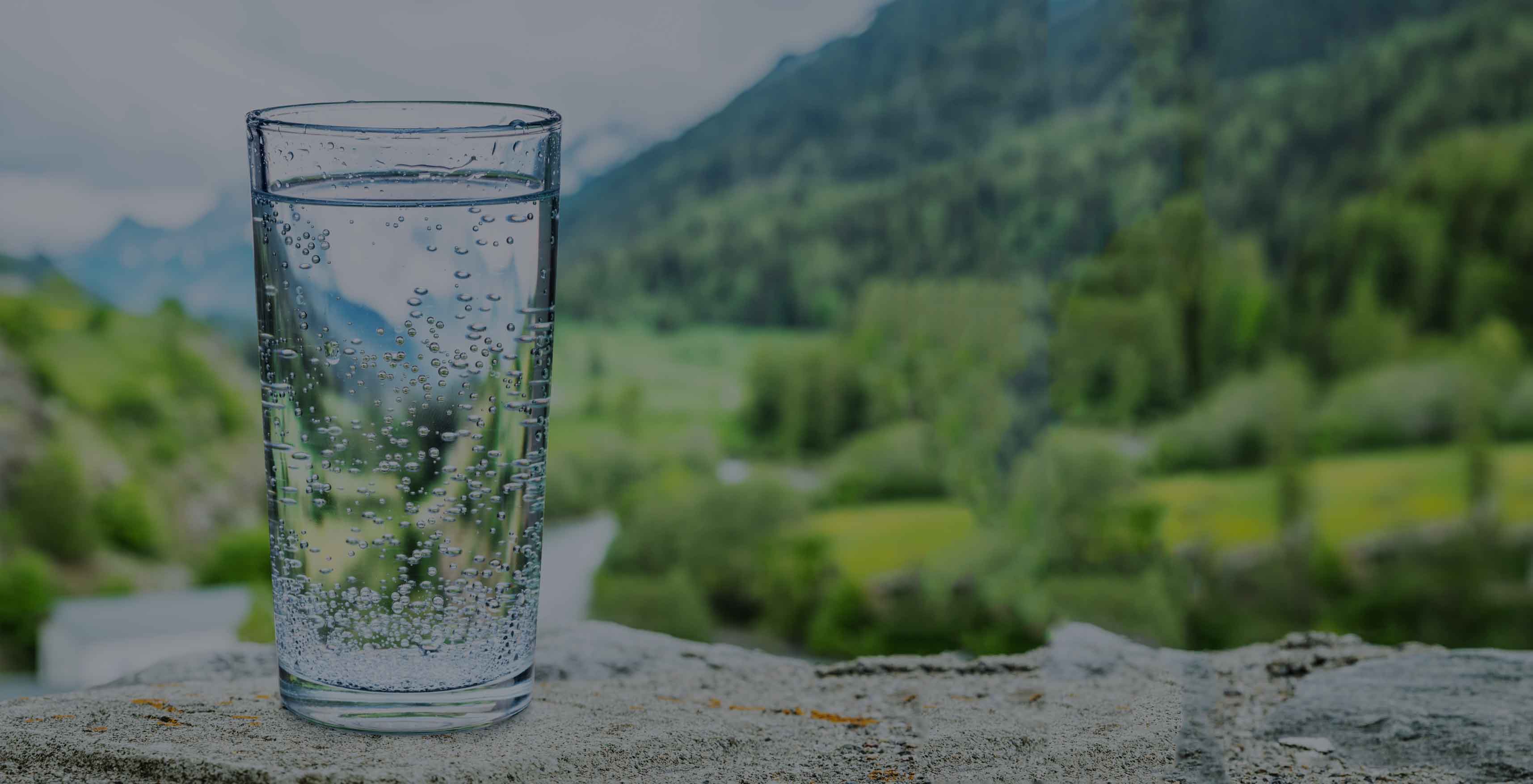 drinking water in a glass